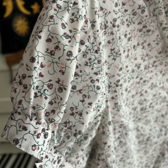 Twik by Simons White Floral Blouse M - Picture 7 of 16
